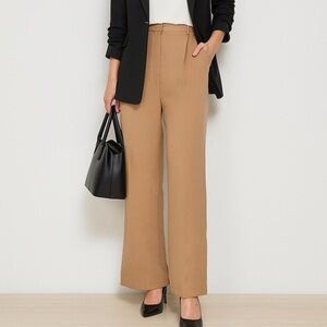 NWT Bagatelle Collection Women's Pleated Career Dress Pants Trouser in Tan Sz M